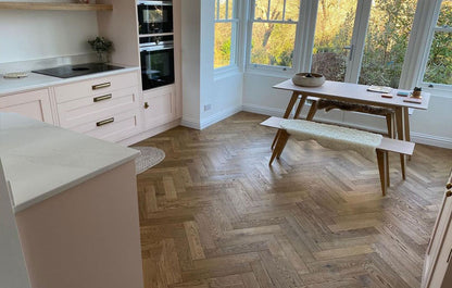 14/3 x 90mm Château Fontaine Heritage Herringbone Engineered